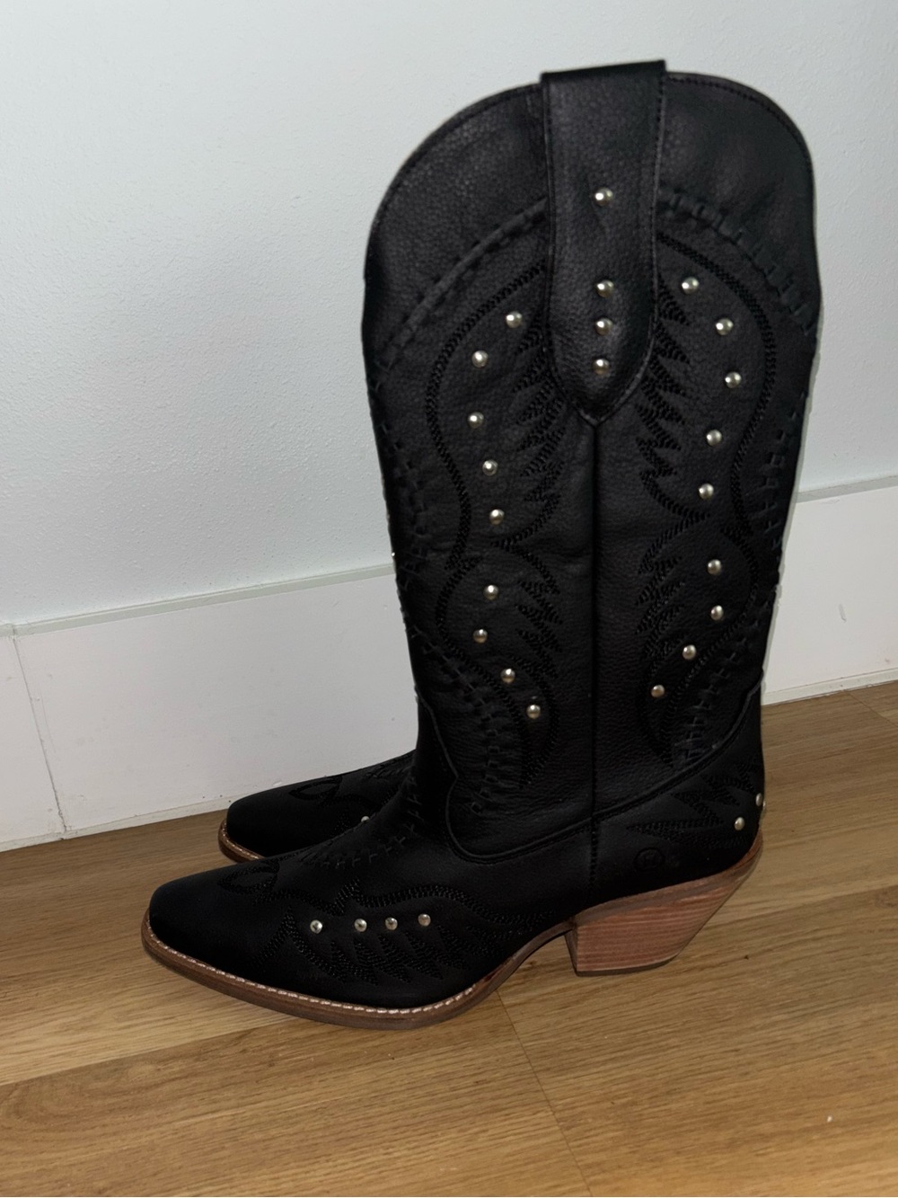 Sz. 11 Dingo Black 'Pretty 'N' Pink' Women's Leather Boots - Picture 9 of 11